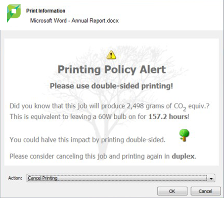 PaperCut's Advanced Client billing options