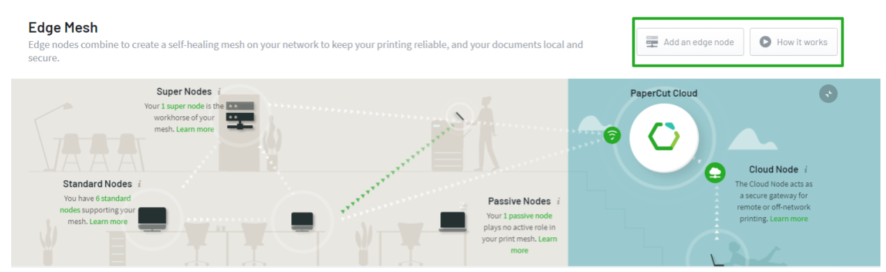 PaperCut Pocket/PaperCut Hive admin interface - Add an edge node