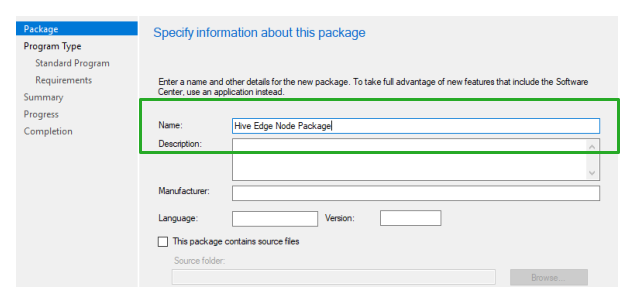 SCCM - Name package