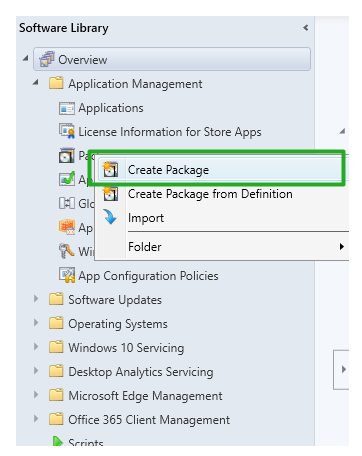 SCCM - Create package