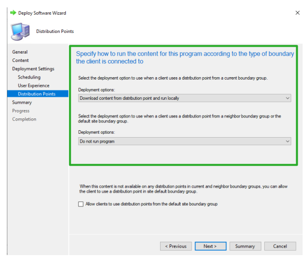 SCCM - Deployment options