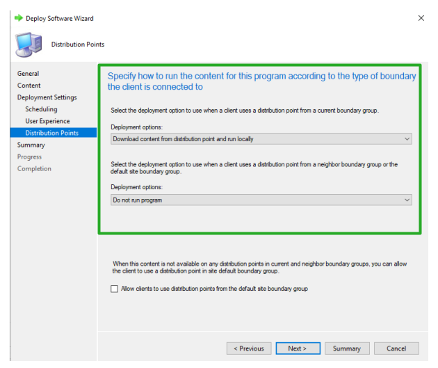 SCCM - Deployment options