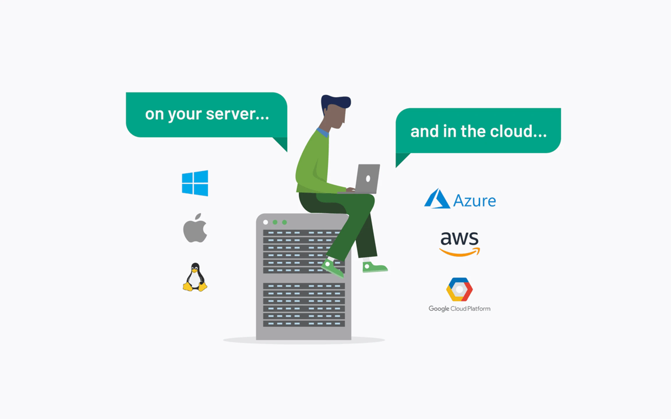  Server and cloud directory logos 