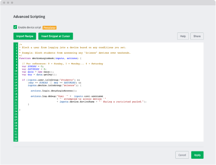 Control MFDs with Device Scripting